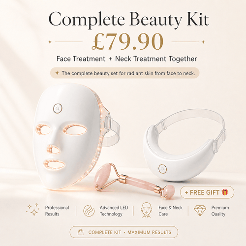 AuraLift LED Mask™ – 2-in-1 LED Light Therapy for Face & Neck Rejuvenation