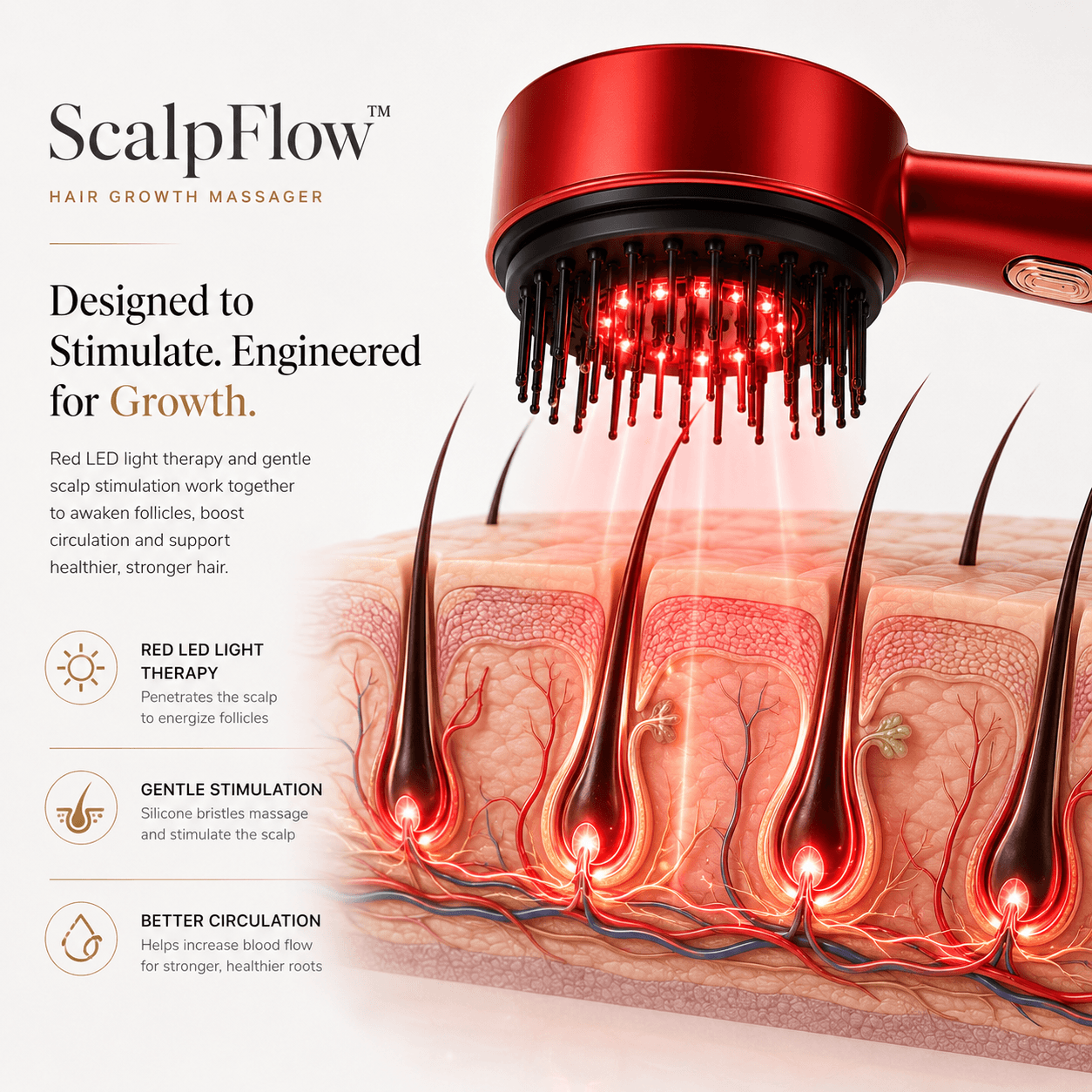 Hair Massaging Brush - Transform Your Beauty Ritual