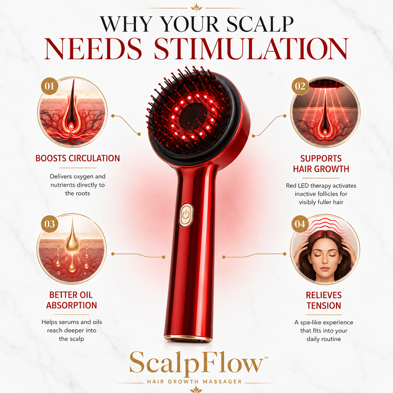 Hair Massaging Brush - Transform Your Beauty Ritual